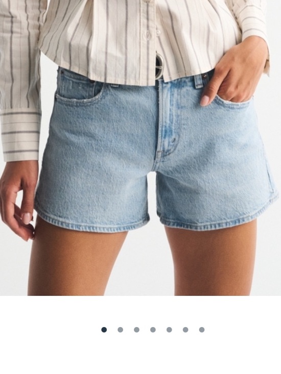 Abercrombie & Fitch Pants - Abercrombie & Fitch Curve Love A-Line Mid-Rise Jean Shorts